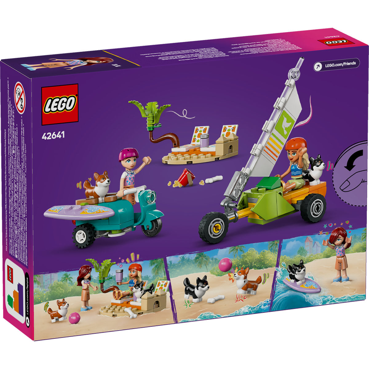 AVENTURI CU CATEI LA SURFING SI PE SCUTER - LEGO FRIENDS (42641)