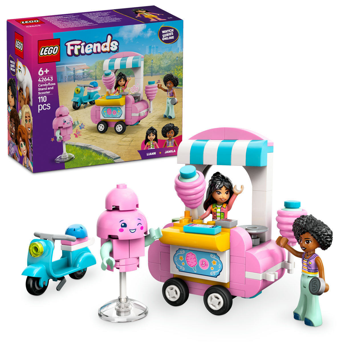 TARABA CU VATA DE ZAHAR SI SCUTER - LEGO FRIENDS (42643)