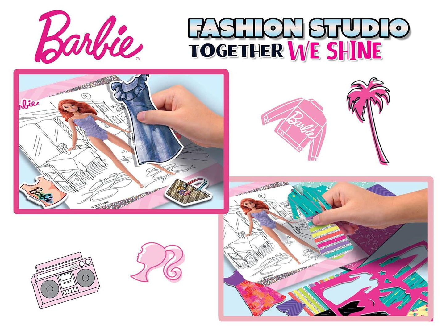 SET DE COLORAT CU ACTIVITATI BARBIE - FASHION STUDIO - LISCIANI (L12808)