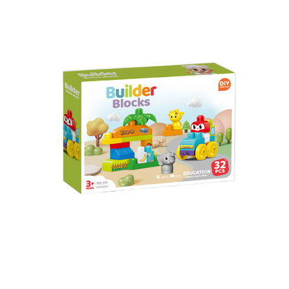 SET DE CONSTRUCTIE STEAM - ZOO DISTRACTIVA (32 PIESE) - BUFNITEL (188-651)