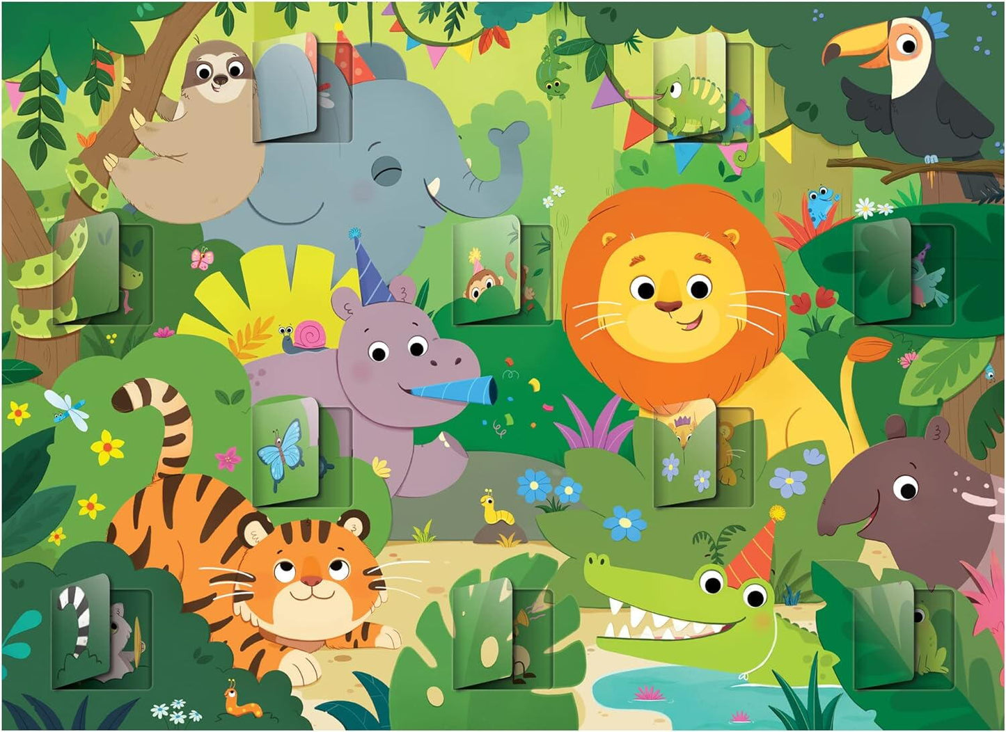 PUZZLE DESCHIDE FERESTRELE - JUNGLA ( 20 PIESE) - GALT (1005539)