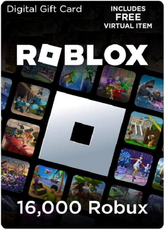 ROBLOX 16.000 ROBUX (GIFT CARD) - PC - OFFICIAL WEBSITE - EN - WORLDWIDE