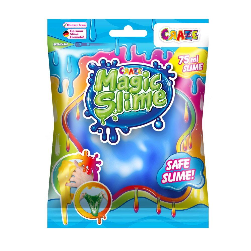 MAGIC SLIME IN BAG 75ML VARIOUS COLORS - CRAZE (CRZ57599)