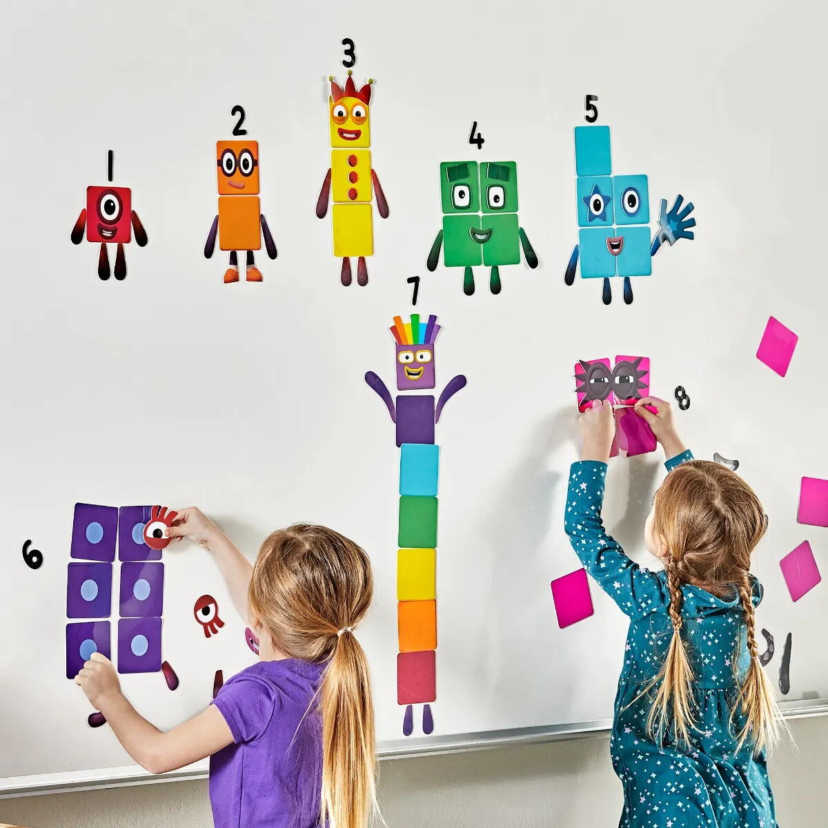 SET ACTIVITATI CU ABTIBILDURI REUTILIZABILE - NUMBERBLOCKS - HAND2MIND (HM94746-UK)