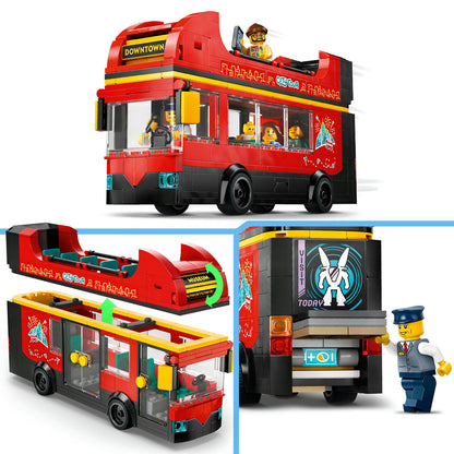 AUTOBUZ TURISTIC ROSU CU ETAJ - LEGO CITY (60407)