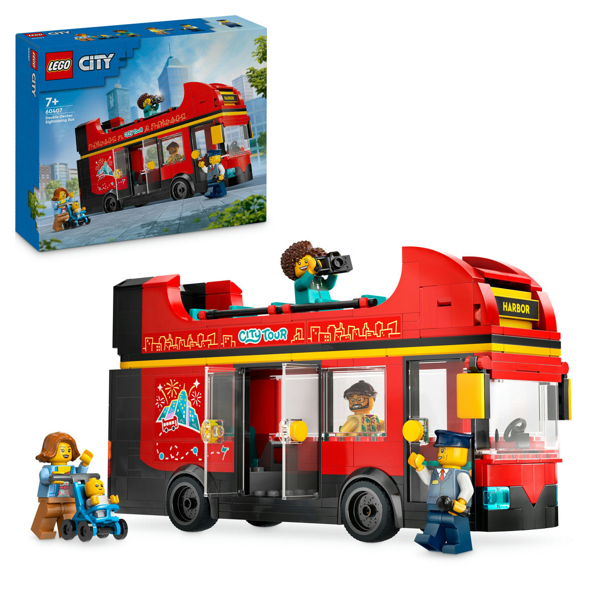 AUTOBUZ TURISTIC ROSU CU ETAJ - LEGO CITY (60407)