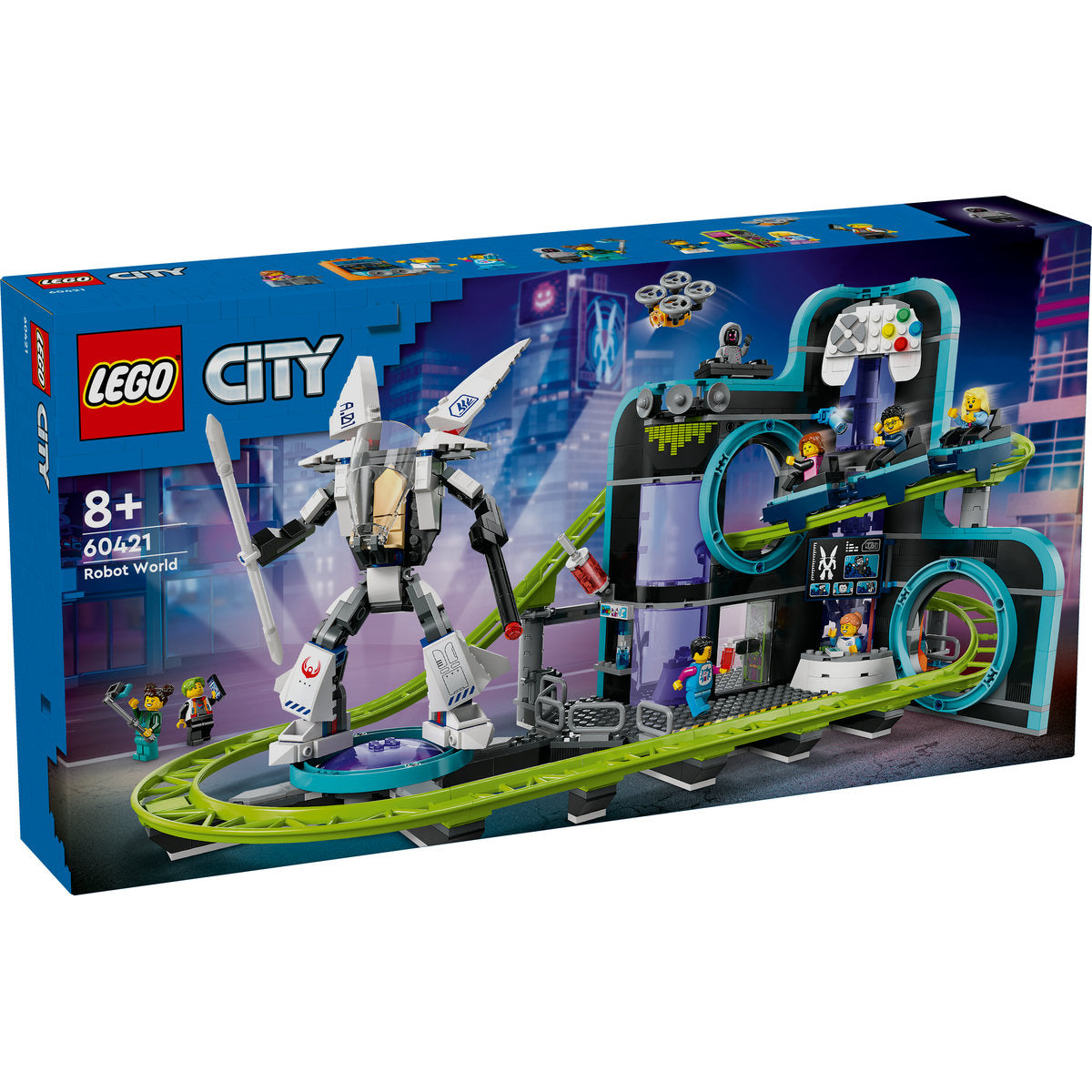 PARC CU ROLLER-COASTER LUMEA ROBOTILOR - LEGO CITY (60421)