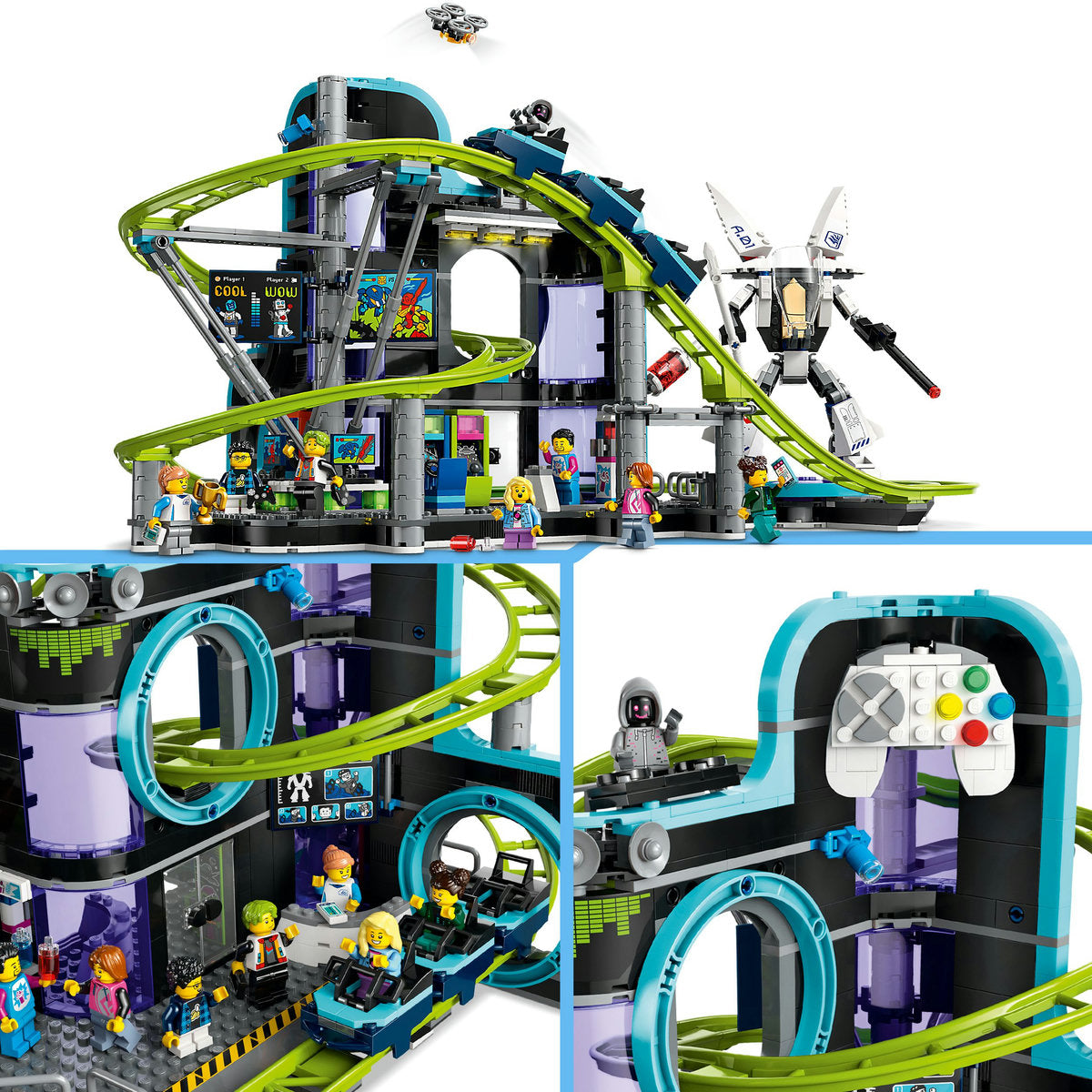 PARC CU ROLLER-COASTER LUMEA ROBOTILOR - LEGO CITY (60421)