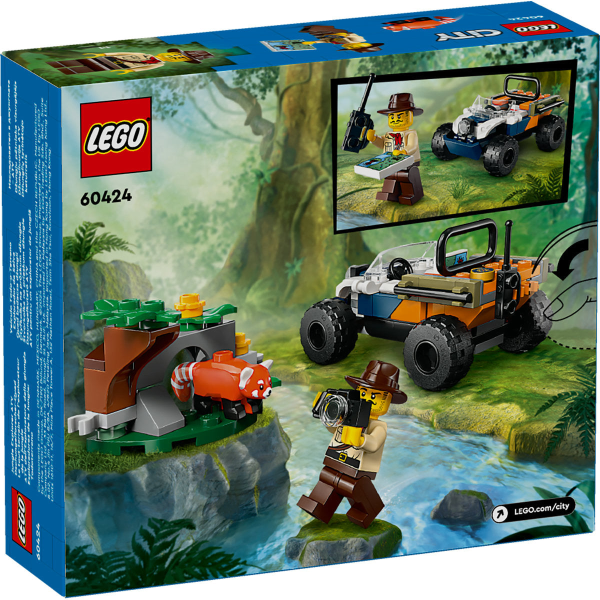 EXPLORATORUL JUNGLEI PE ATV ÎN CAUTAREA UNUI PANDA ROSU - LEGO CITY (60424)