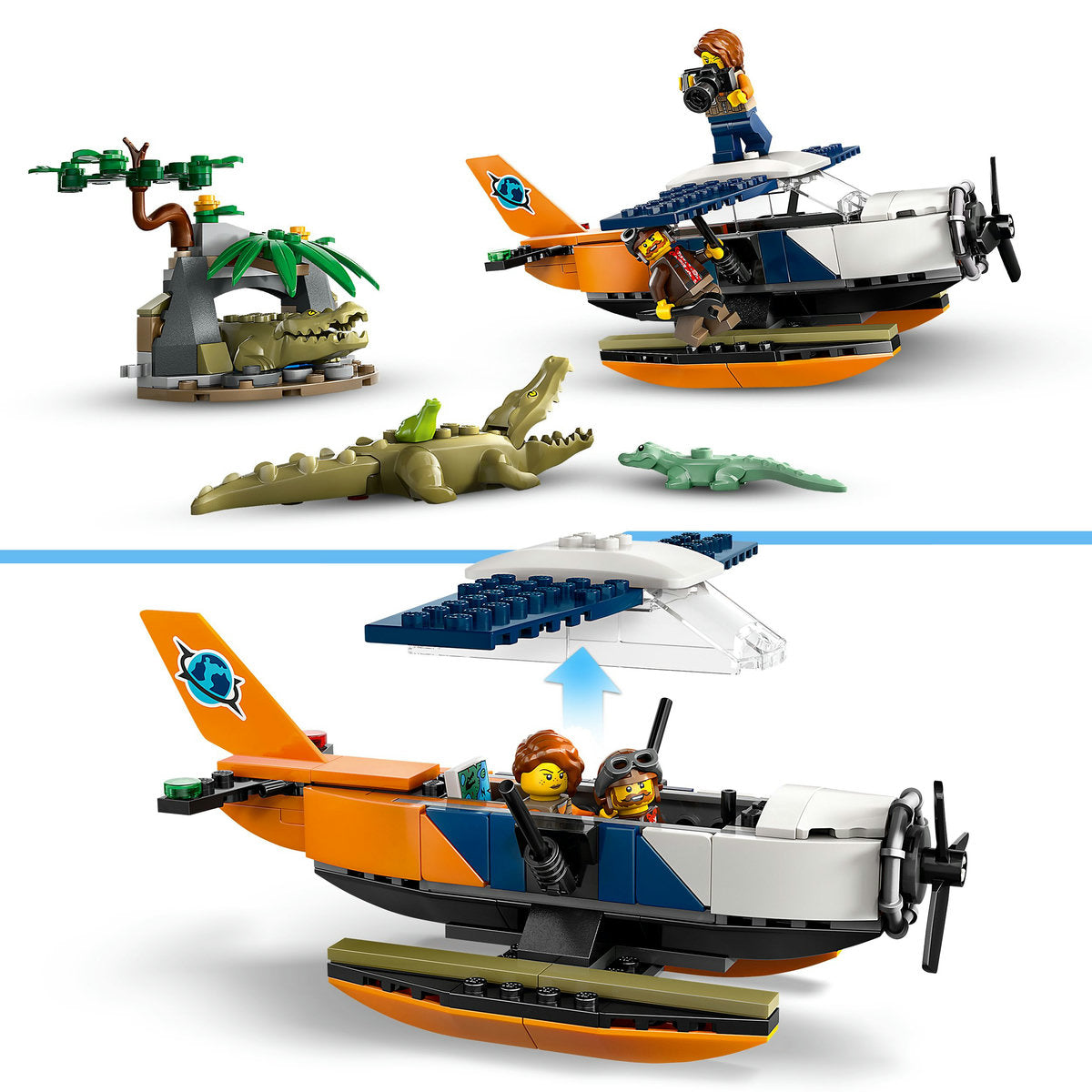 HIDROAVIONUL UNUI EXPLORATOR AL JUNGLEI - LEGO CITY (60425)