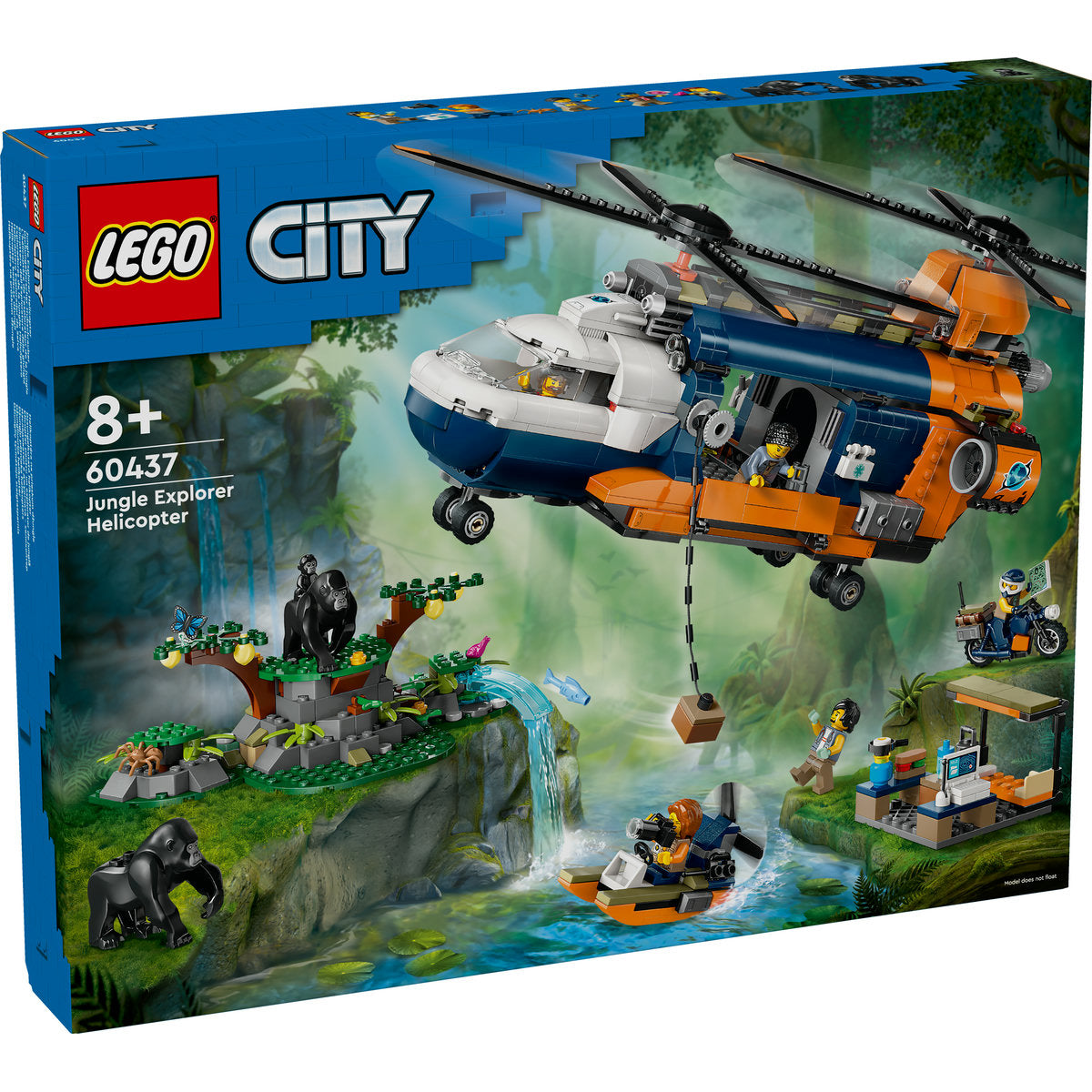 ELICOPTERUL UNUI EXPLORATOR AL JUNGLEI LA TABARA DE BAZA - LEGO CITY (60437)