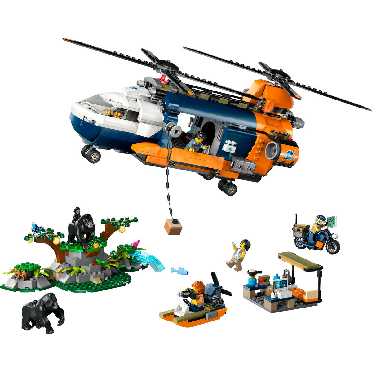 ELICOPTERUL UNUI EXPLORATOR AL JUNGLEI LA TABARA DE BAZA - LEGO CITY (60437)