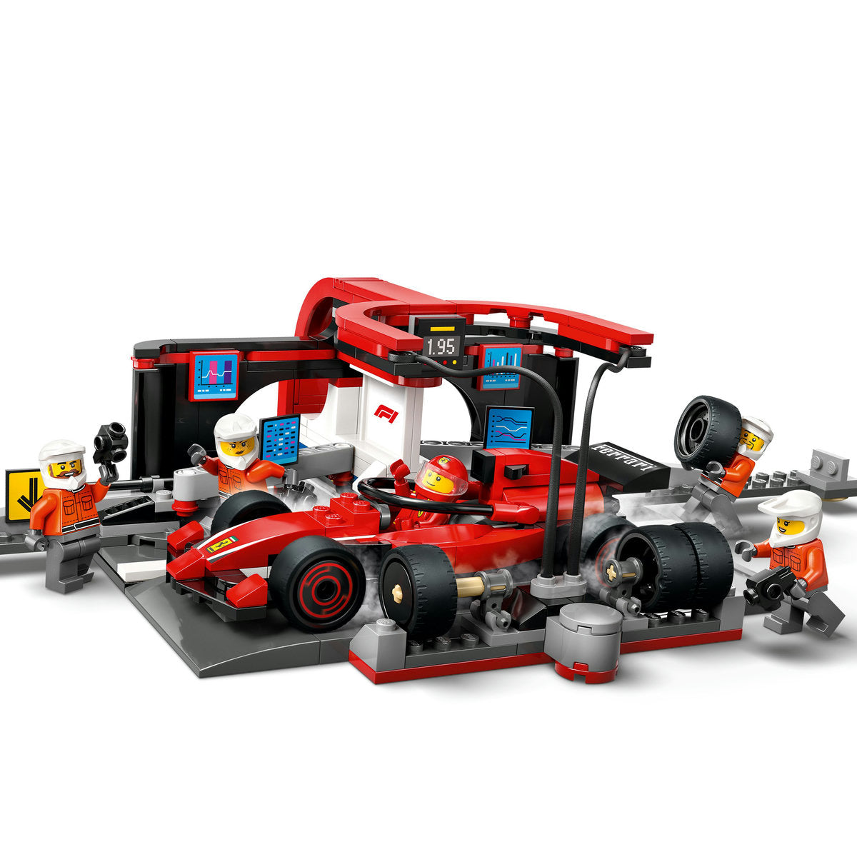 BOXA SI MECANICI F1 CU MASINA FERRARI - LEGO CITY (60443)