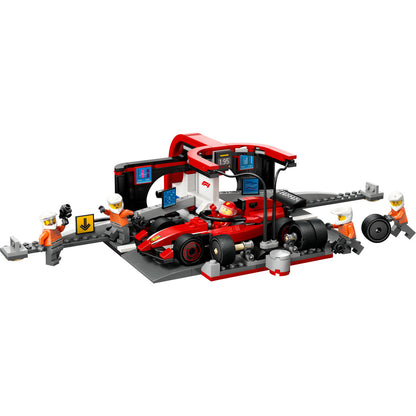 BOXA SI MECANICI F1 CU MASINA FERRARI - LEGO CITY (60443)