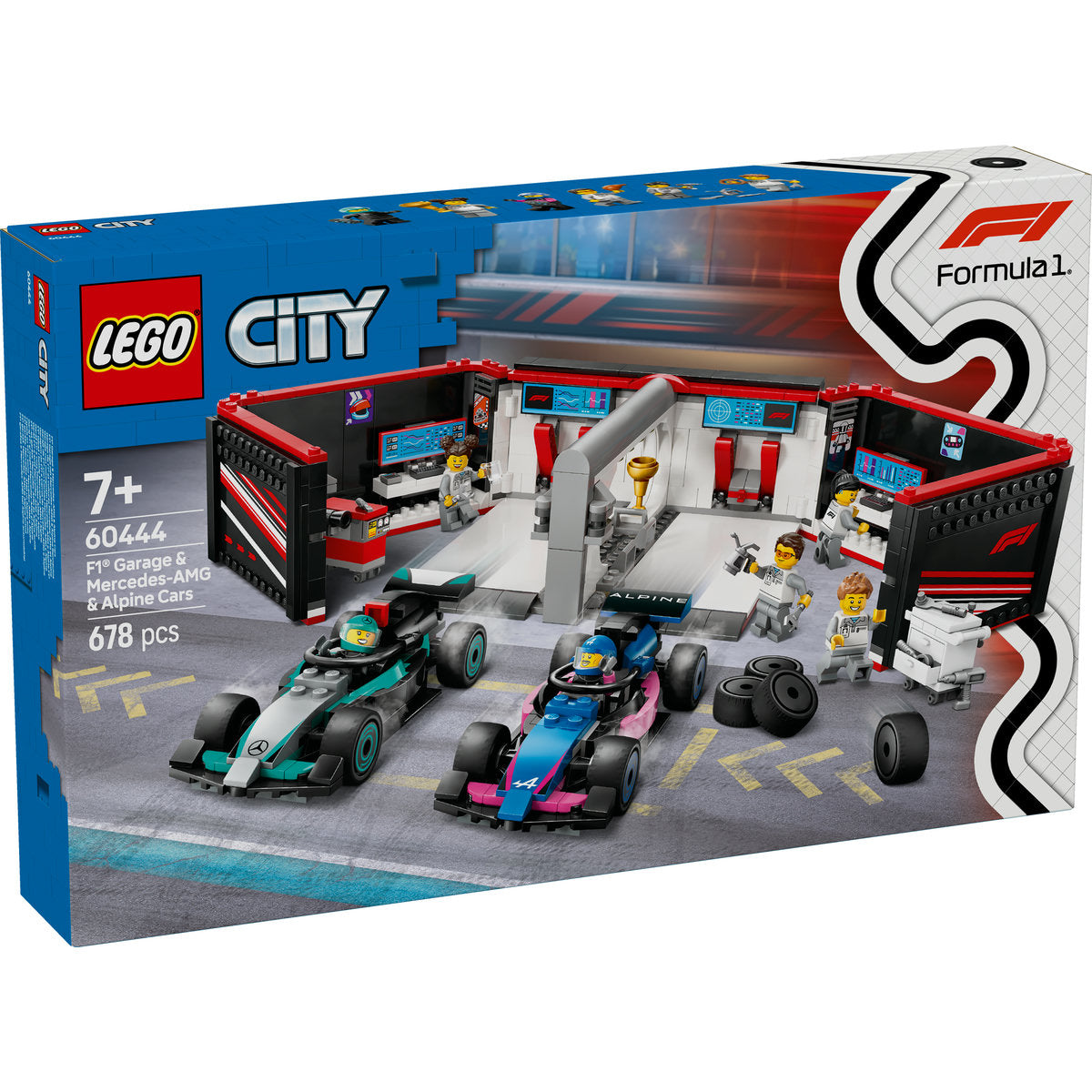 GARAJ F1 SI MASINI MERCEDES-AMG SI ALPINE - LEGO CITY (60444)