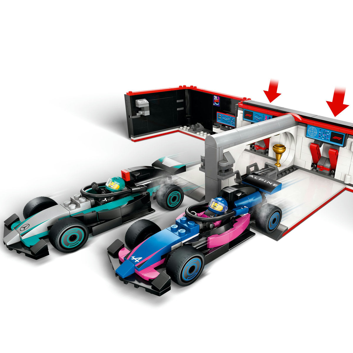 GARAJ F1 SI MASINI MERCEDES-AMG SI ALPINE - LEGO CITY (60444)