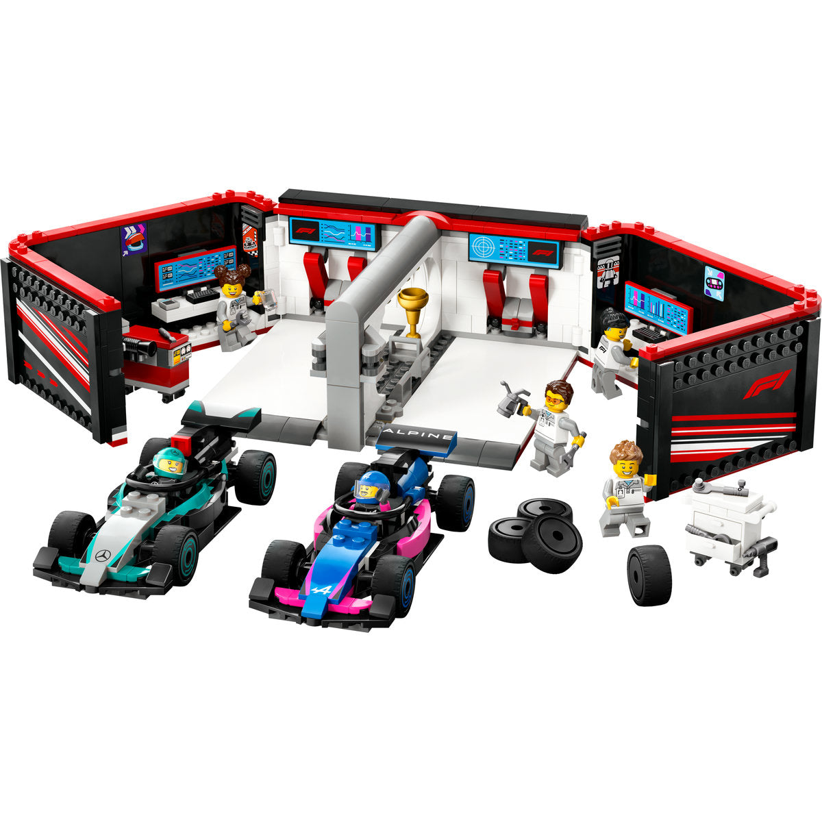 GARAJ F1 SI MASINI MERCEDES-AMG SI ALPINE - LEGO CITY (60444)