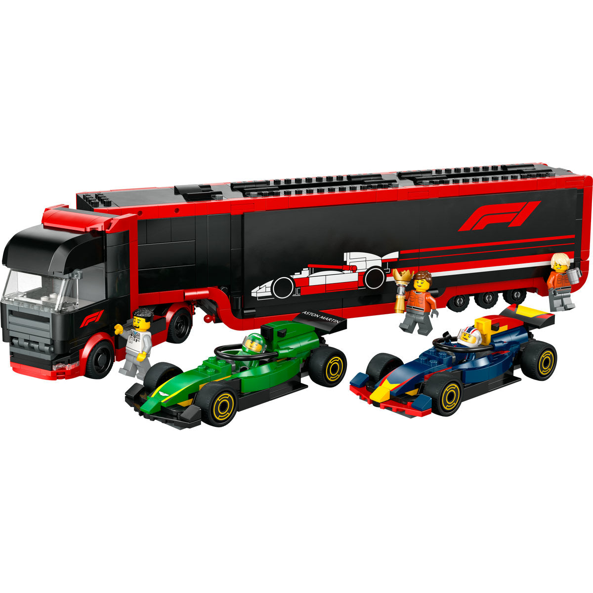 CAMION F1 CU MASINILE F1 RB20 SI AMR24 - LEGO CITY (60445)