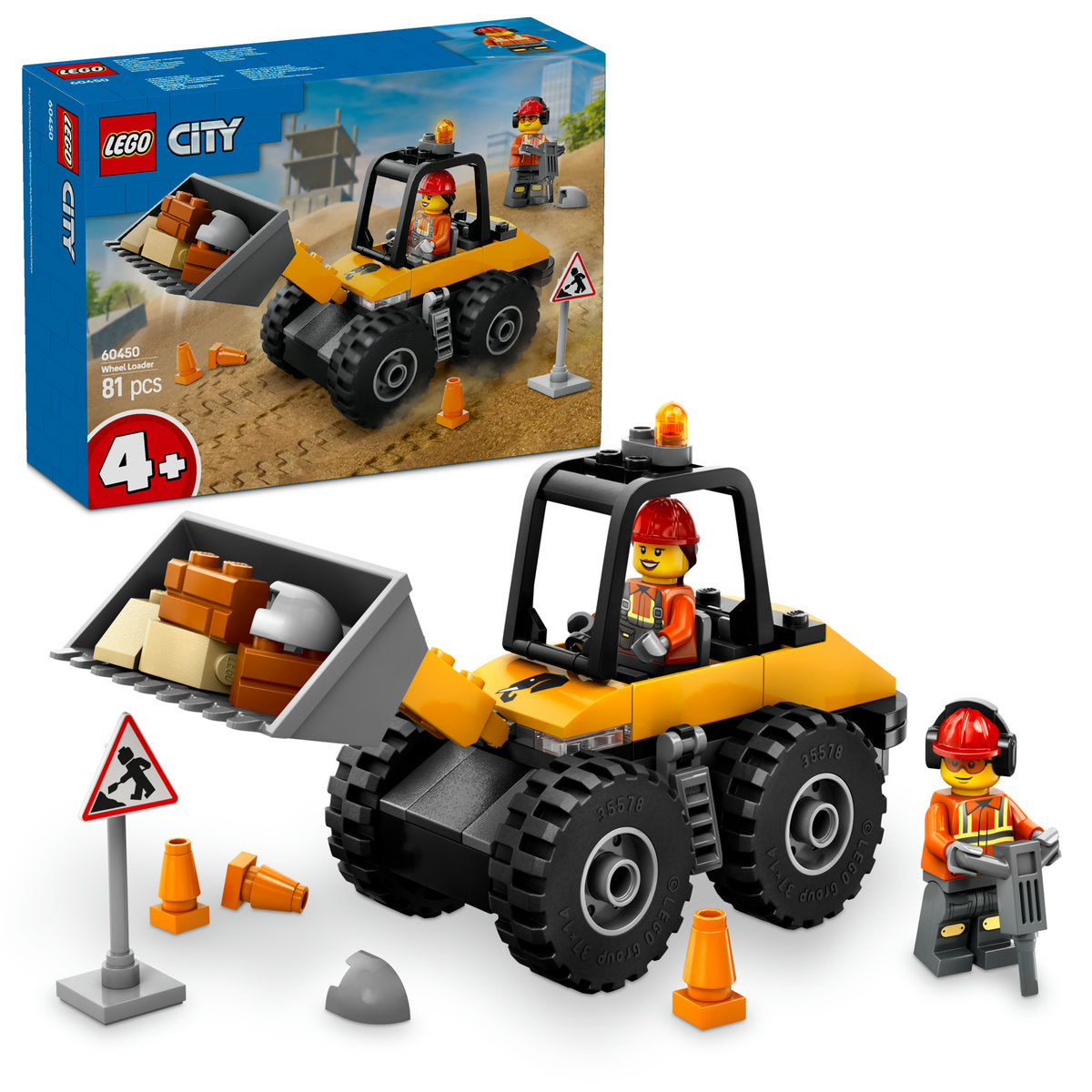 ÎNCARCATOR PE ROTI GALBEN PENTRU CONSTRUCTII - LEGO CITY (60450)