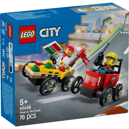 PACHET DE CURSE FURGONETA DE PIZZA VS. CAMION DE POMPIERI - LEGO CITY (60458)