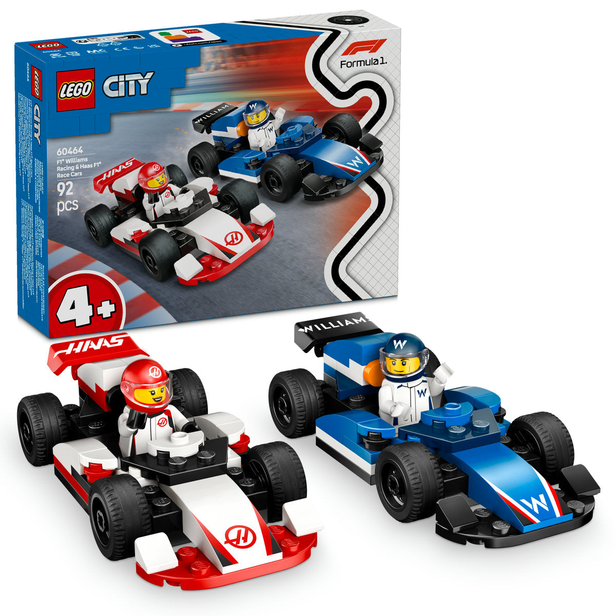 MASINI DE CURSE F1 WILLIAMS RACING SI HAAS F1 - LEGO CITY (60464)