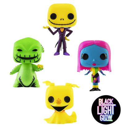 FUNKO POP DISNEY: TNBC - 4PK - JACK SKELLINGTON / OOGIE BOOGIE / SALLY / ZERO (BLACKLIGHT) (SPECIAL EDITION) - FUNKO (69146)