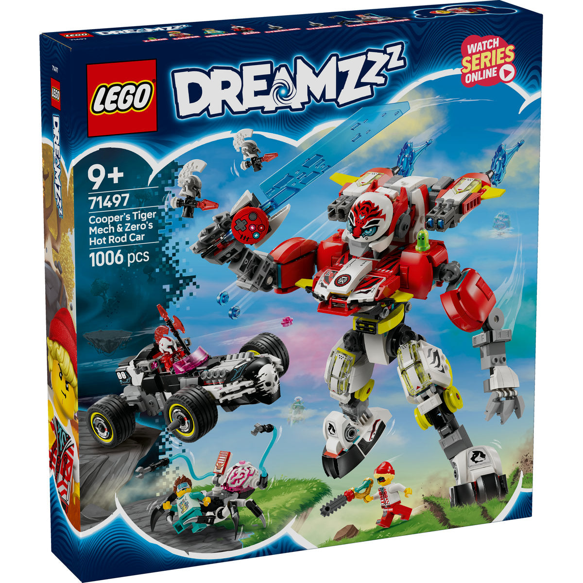 ROBOTUL TIGRU AL LUI COOPER SI MASINA HOT ROD A LUI ZERO - LEGO DREAMZZZ (71497)