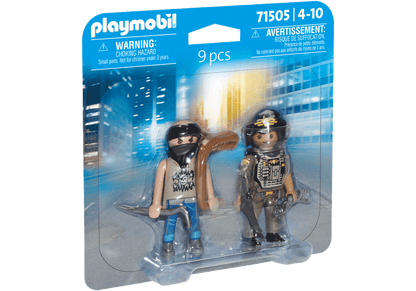 SET 2 FIGURINE POLITIST CU HOT - PLAYMOBIL POLICE (PM71505)