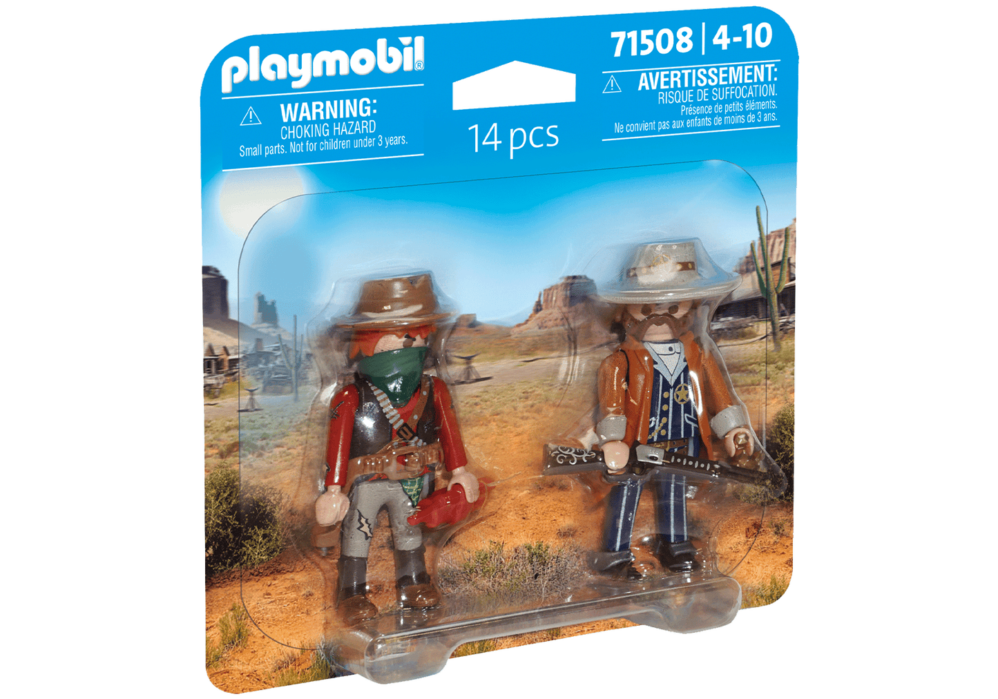 SET OF 2 FIGURES BANDIT AND SERIF - PLAYMOBIL WESTERN (PM71508)