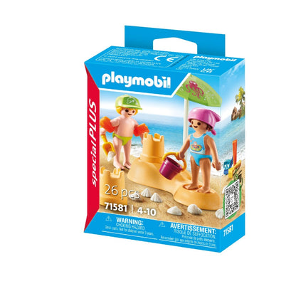 PLAYMOBIL - FIGURINE COPII CU CASTEL DE NISIP - PLAYMOBIL FIGURES (PM71581)