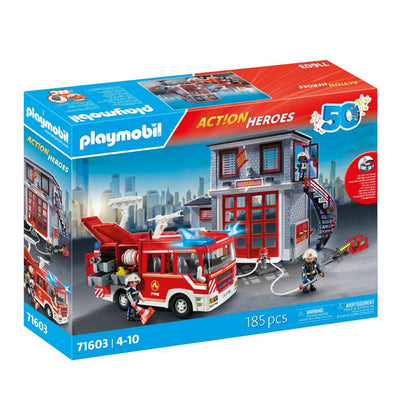 PLAYMOBIL - SET INTERVENTIA POMPIERILOR - PLAYMOBIL ACTION HEROS (PM71603)