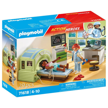 PLAYMOBIL - REZONANTA MAGNETICA CU PACIENT - PLAYMOBIL ACTION HEROS (PM71618)