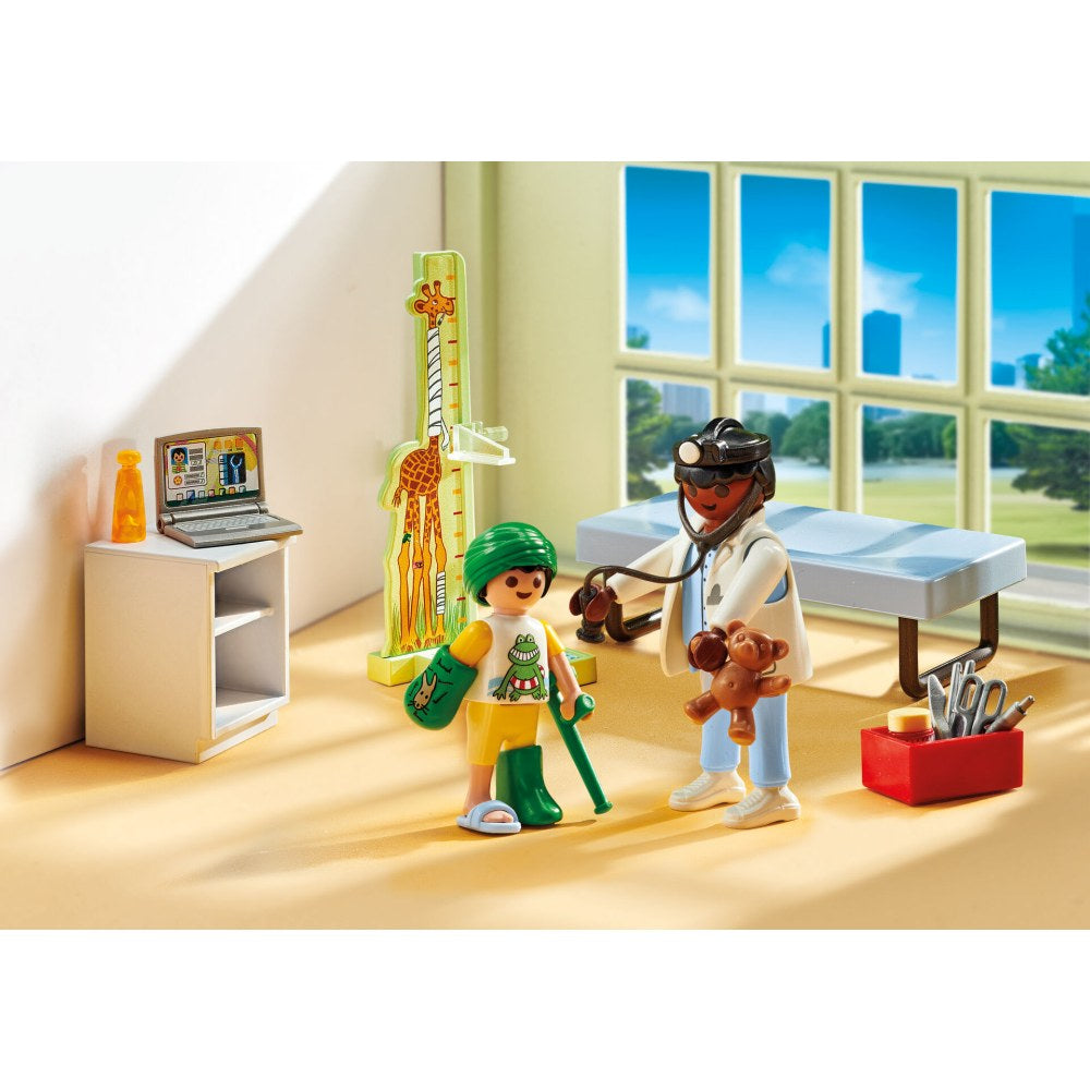 PLAYMOBIL - PEDIATRU CU COPIL SI URSULET - PLAYMOBIL ACTION HEROS (PM71619)