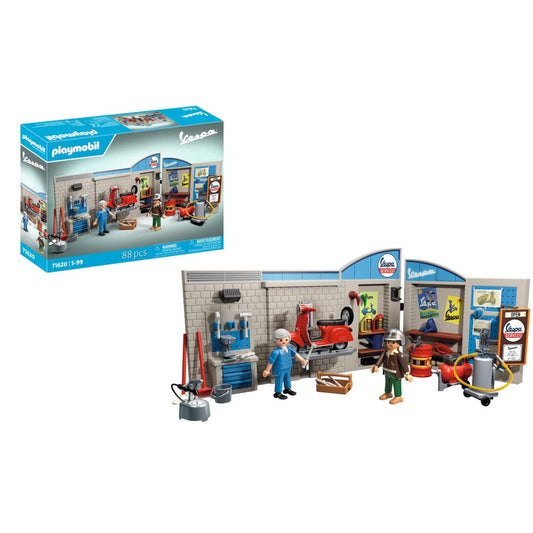 PLAYMOBIL - WORKSHOP WITH RED VESPA - PLAYMOBIL VESPA (PM71620)