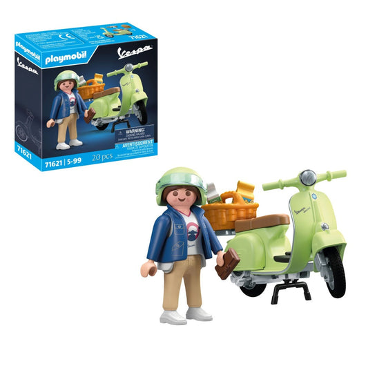 PLAYMOBIL - VESPA VERDE CU O FEMEIE - PLAYMOBIL VESPA (PM71621)