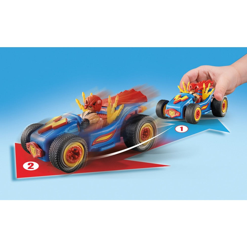 PLAYMOBIL - KART PULLBACK WRESTLING - PLAYMOBIL CRAZY KARTS (PM71632)