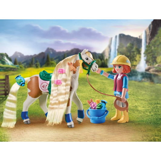 PLAYMOBIL - ELLIE SI CAL CU PAR - PLAYMOBIL HORSES OF WATERFALL (PM71639)