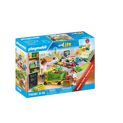 PLAYMOBIL - PROMO PACK SUPERMARKET CU PRODUSE BIO - PLAYMOBIL MY LIFE (PM71648)