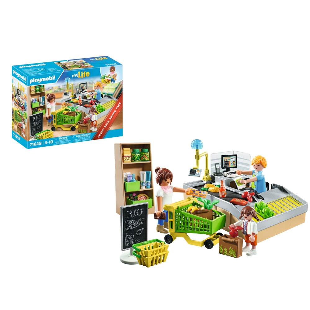 PLAYMOBIL - PROMO PACK SUPERMARKET CU PRODUSE BIO - PLAYMOBIL MY LIFE (PM71648)