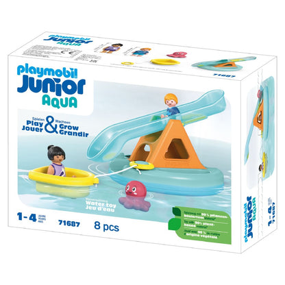 PLAYMOBIL JUNIOR AQUA - BALANSOAR DE APA SI BARCUTA - PLAYMOBIL JUNIOR AQUA (PM71687)