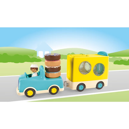 PLAYMOBIL JUNIOR - CAMION DE STIVUIT SI SORTAT CU GOGOSI - PLAYMOBIL JUNIOR (PM71702)