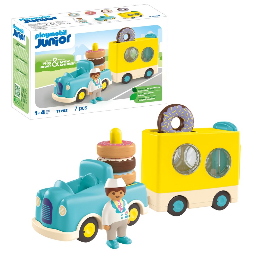 PLAYMOBIL JUNIOR - CAMION DE STIVUIT SI SORTAT CU GOGOSI - PLAYMOBIL JUNIOR (PM71702)