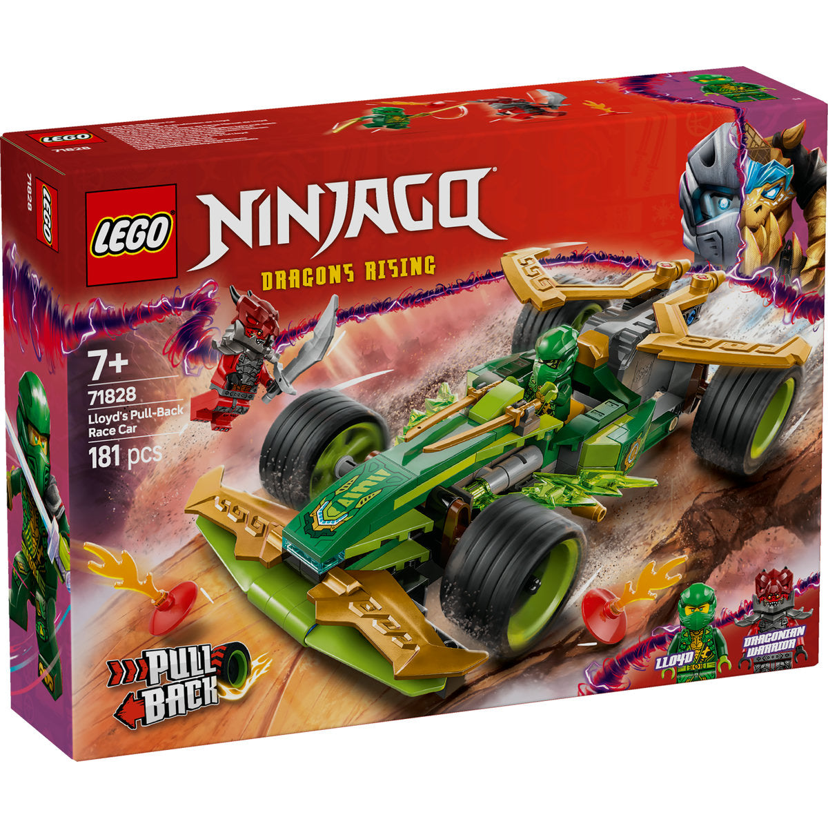 MASINA DE CURSE PULL-BACK A LUI LLOYD - LEGO NINJAGO (71828)