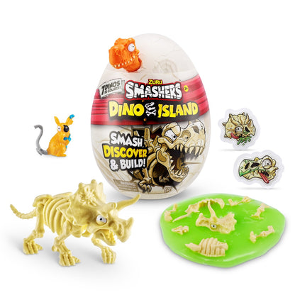 SMASHERS - MINI OU SURPRIZA CU 6 ACCESORII, DINO ISLAND - SMASHERS (7495)