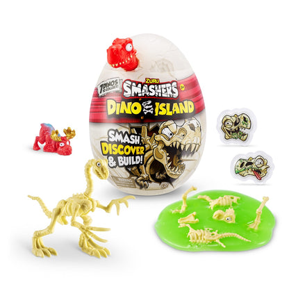 SMASHERS - MINI OU SURPRIZA CU 6 ACCESORII, DINO ISLAND - SMASHERS (7495)