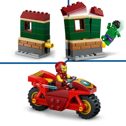 IRON MAN CU MOTOCICLETA SI HULK - LEGO MARVEL SUPER HEROES (76287)