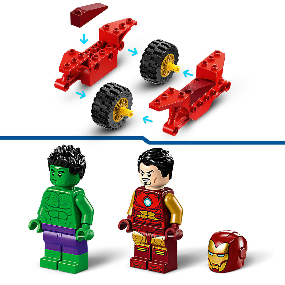 IRON MAN CU MOTOCICLETA SI HULK - LEGO MARVEL SUPER HEROES (76287)