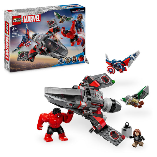 BATALIA DINTRE CAPITANUL AMERICA SI HULK ROSU - LEGO MARVEL SUPER HEROES (76292)