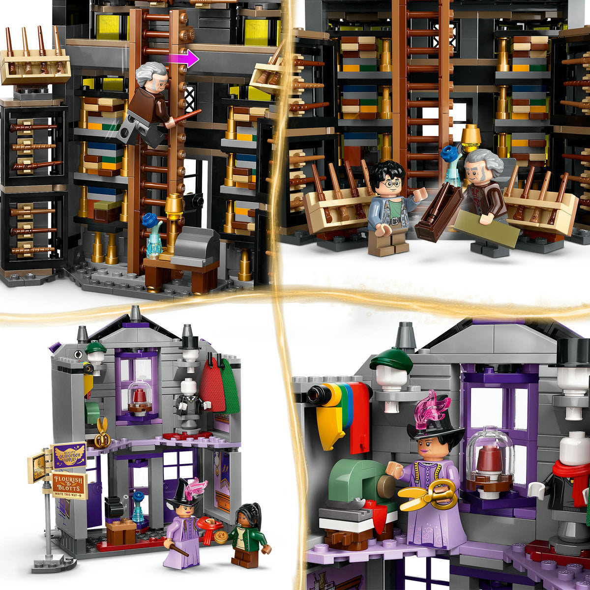 OLLIVANDER SI MAGAZINUL DE HAINE AL LUI MADAM MALKIN - LEGO HARRY POTTER (76439)