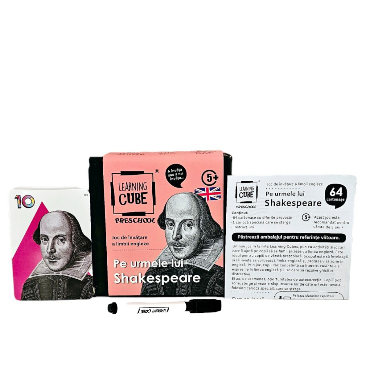 JOC LINGVISTIC LEARNING CUBE® - PE URMELE LUI SHAKESPEARE - K-TOYZ (LC-035)